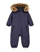 Baby Coverall W. Fake Fur Color Kids Navy