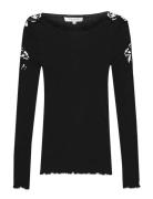 Rwbaybay Ls Lace T-Shirt Rosemunde Black
