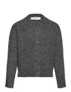 Rktulip Wool Blend Ls Short Cardiga Rosemunde Kids Grey