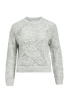 Objluca L/S Re Pattern Knit Pullover 140 Object Grey
