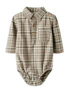 Nbmrebel Ls Body Shirt Lil Lil'Atelier Beige