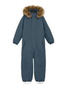 Coverall W. Fake Fur Color Kids Blue