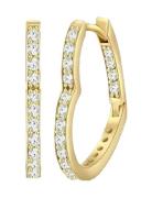 Lovely Oval Crystal Ear SNÖ Of Sweden Gold