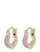 Essential Curve Crystal Small Ring Ear SNÖ Of Sweden Gold