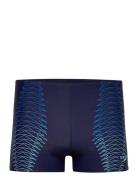 Mens Duo Logo Print Aquashort Speedo Navy