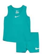Ks-Knit Short Set Nike Green