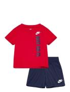 Ks-Knit Short Set Nike Red