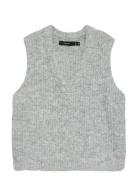 Vmnovah Rib Sl V-Neck Vest Noos Vero Moda Grey