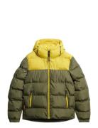Colourblock Hooded Puffer Jkt Superdry Sport Patterned