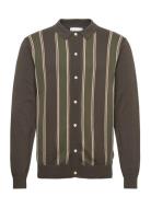 ?Knitted Polo Cardigan L/S Lindbergh Khaki