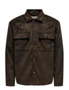 Onsravi Fake Suede Shacket Otw ONLY & SONS Brown