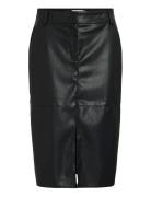 Vidagmar Hw Midi Coated Skirt - Noos Vila Black