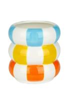 Keramiske Urtepotteskjuler, Flerfarvet 12 Cm Balvi Patterned