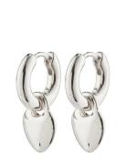 Sophia Heart Hoops Silver-Plated Pilgrim Silver