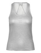 Dante6-Zora Metallic Logo Tanktop Dante6 Silver