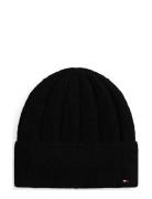 Th Flag Fluffy Beanie Tommy Hilfiger Black