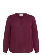 Kcami Ls Blouse Kaffe Curve Red