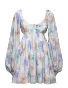 Jovie Babydoll Mini Dress Bardot Patterned