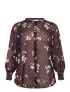 Kcclara Shirt Kaffe Curve Brown