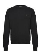 Ls Vertical Texture Cttn Crewnk Calvin Klein Jeans Black