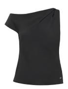 Crepe Shoulder Top Calvin Klein Black