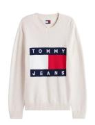 Tjm Reg Melange Flag Sweater Tommy Jeans White