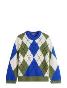 Alpaca Blend Argyle C-Nk Ls Swt Tommy Hilfiger Blue