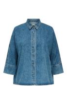 Cargrace 3/4 Dnm Shirt Tai Noos ONLY Carmakoma Blue