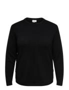 Carmargaretha Ls Button Pullover Knt ONLY Carmakoma Black