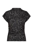 Zaria Zina Jersey Top French Connection Khaki