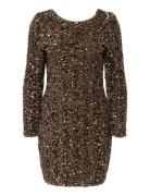 Onlconfidence L/S Deep Sequins Dressjrs. ONLY Brown