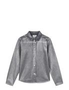 Metallic Denim Calva Shirt Mads Nørgaard Grey