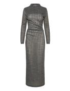 Nova Dress Grey Check-40 Hope Grey