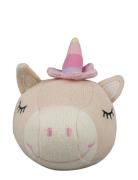 Knitted Balls With A Bell - Unicorn Barbo Toys Pink