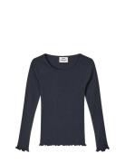 Pointella Troja Tee Ls Fav Mads Nørgaard Navy