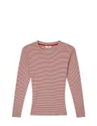 2X2 Cotton Stripe Tuba Tee Ls Mads Nørgaard Red