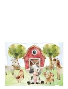 Frame Cardboard Puzzle - Farm Barbo Toys Patterned