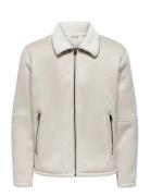 Onsroyce Shearling Jacket Otw ONLY & SONS Cream
