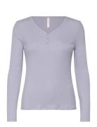 Top Ls Rib Modal Henley Hunkemöller Grey