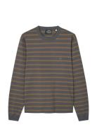 Cotton Jersey Stripe Frode Tee Ls Mads Nørgaard Grey