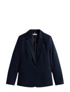 Preppy Cotton Slim Blazer Tommy Hilfiger Navy