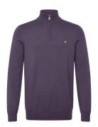 Cotton Merino Quarter Zip Jumper Lyle & Scott Purple