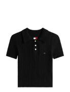 Tjw Pointelle Polo Tommy Jeans Black