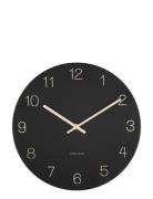 Wall Clock Charm Engraved Numbers KARLSSON Black