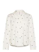 Jacket Ls Co Jacquard Mistleto Hunkemöller White