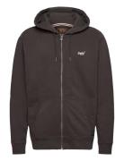 Essential Logo Zip Hoodie Hb Superdry Brown