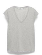 Cc Heart Basic V-Neck T-Shirt Coster Copenhagen Grey