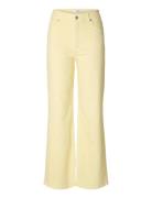 Slfalice-Cora Hw Denim Wide Jeans Selected Yellow