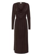Kagina Jersey Dress Kaffe Brown