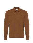 Ls 100% Merino Polo 14Gg Calvin Klein Brown